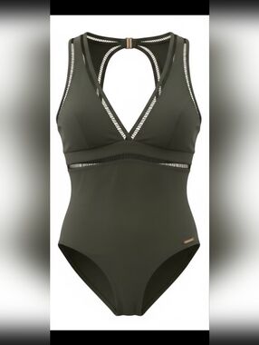 Michael Kors Size 10 Olive Green One Piece Swimsuit